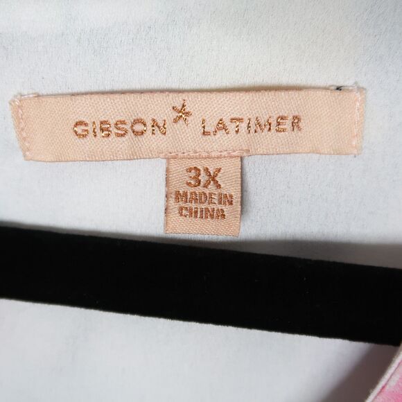 Gibson Latimer Size 3X Multicolor Geometric Floral Print Maxi Dress - Picture 2 of 7